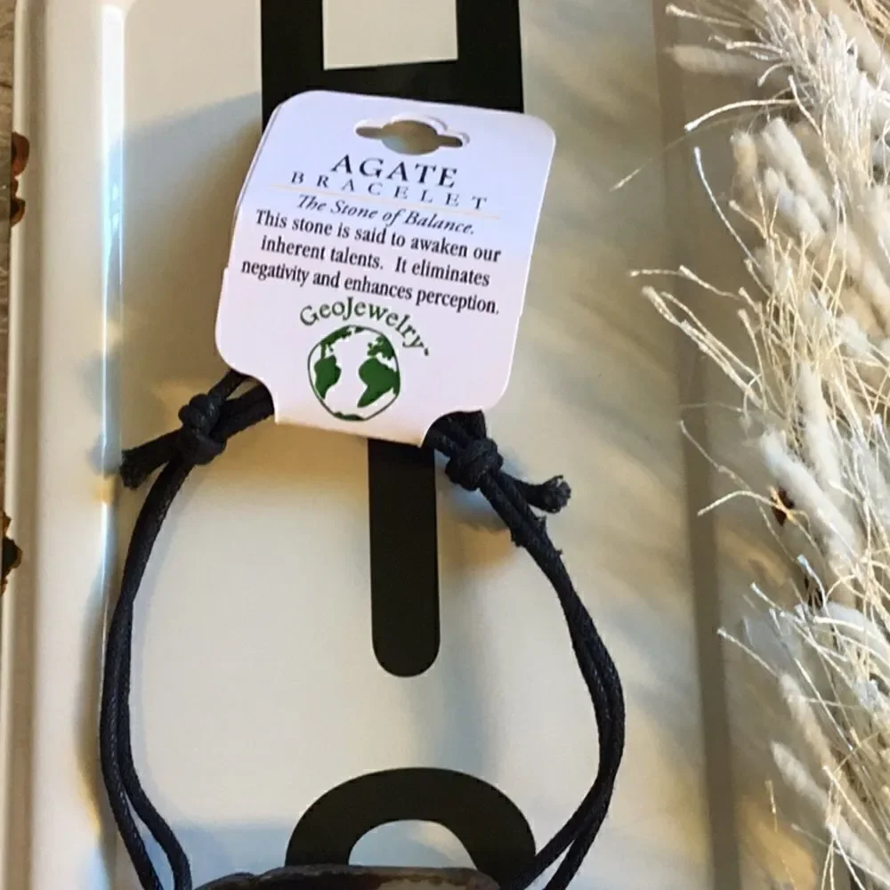NEW UNISEX GENUINE NATURE AGATE BRACELET